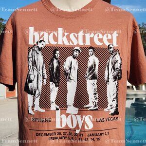 NEW 2026 Backstreet Boys Orange Sphere Shirt // Into the Millennium Las Vegas